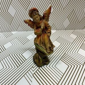 Vintage Fontanini Angel Playing Instrument Ornament Made in Italy